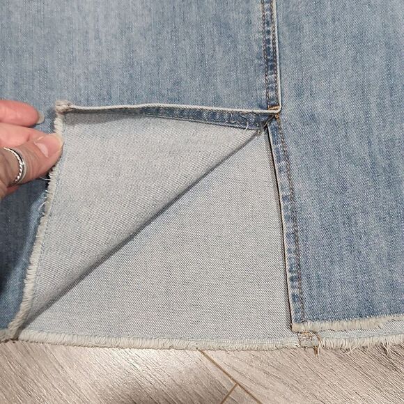 NWT High Rise Jupe Buffalo Ivy Star Denim Raw Hem Skirt - Picture 10 of 11